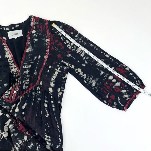Ba&Sh Isolde Black Tie Dye Maxi Dress Size S - Picture 13 of 14